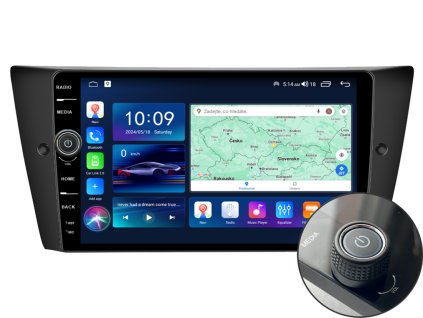 EVEREST 1 autorádio s Android pro BMW E90 E92 E93, CarPlay, AndroidAuto, bluetooth handsfree s GPS modulem, navigací, DAB a LCD IPS dotykovou obrazovkou evtech.cz