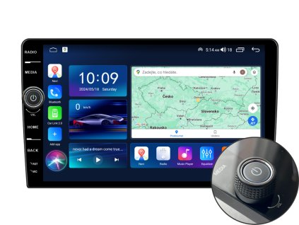 EVEREST 1 autorádio s Android pro Ford Focus, C Max, S max, Fusi, CarPlay, AndroidAuto, bluetooth handsfree s GPS modulem, navigací, DAB a LCD IPS dotykovou obrazovkou evtech.cz
