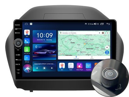 EVEREST 1 autorádio s Android pro Hyundai IX35, CarPlay, AndroidAuto, bluetooth handsfree s GPS modulem, navigací, DAB a LCD IPS dotykovou obrazovkou evtech.cz