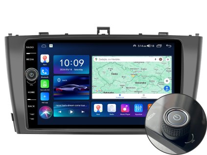EVEREST 1 autorádio s Android pro Škoda Toyota Avensis, CarPlay, AndroidAuto, bluetooth handsfree s GPS modulem, navigací, DAB a LCD IPS dotykovou obrazovkou evtech.cz