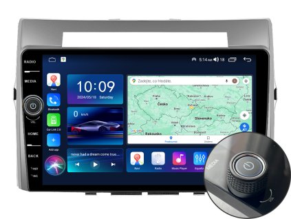EVEREST 1 autorádio s Android pro Škoda Toyota Verso, CarPlay, AndroidAuto, bluetooth handsfree s GPS modulem, navigací, DAB a LCD IPS dotykovou obrazovkou evtech.cz