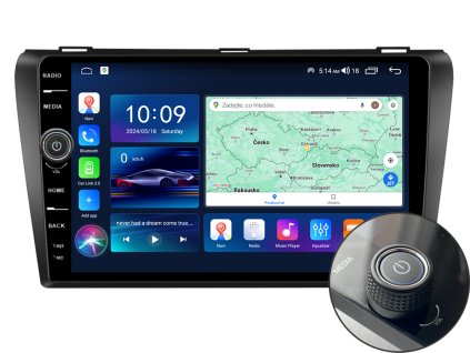 EVEREST 1 autorádio s Android pro Mazda 3, CarPlay, AndroidAuto, bluetooth handsfree s GPS modulem, navigací, DAB a LCD IPS dotykovou obrazovkou evtech.cz