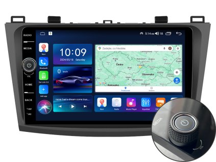 EVEREST 1 autorádio s Android pro Mazda 3, CarPlay, AndroidAuto, bluetooth handsfree s GPS modulem, navigací, DAB a LCD IPS dotykovou obrazovkou evtech.cz