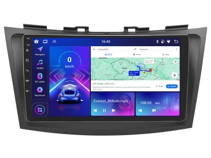 Bmode autorádio s Android 13 pro Suzuki Swift, CarPlay, AndroidAuto, bluetooth handsfree s GPS modulem, navigací, DAB a LCD IPS dotykovou obrazovkou evtech.cz
