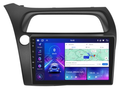 Bmode autorádio s Android 13 pro Honda Civic, CarPlay, AndroidAuto a dotykovou obrazovkou evtech.cz