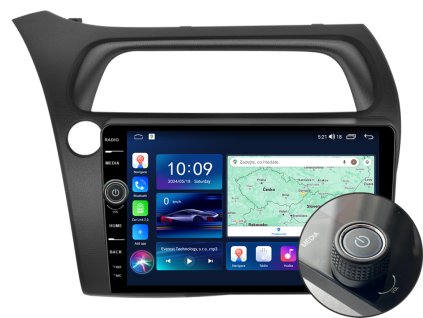 EVEREST 1 autorádio s Android 12 pro Honda Civic, CarPlay, AndroidAuto a LCD IPS dotykovou obrazovkou evtech.cz