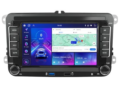 Bmode autorádio BW70 s Android 13 pro Škoda, Volkswagen, Seat, CarPlay, AndroidAuto, bluetooth handsfree, DAB a LCD dotykovou obrazovkou evtech.cz