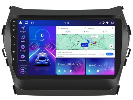 Bmode autorádio s Android 13 pro Hyundai Santa Fe IX45 13 18, CarPlay, AndroidAuto a dotykovou obrazovkou evtech.cz