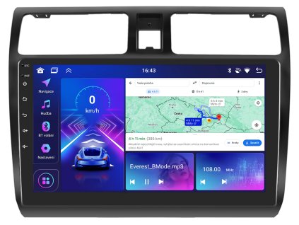 Bmode autorádio s Android 13 pro Suzuki Swift 04 10, CarPlay, AndroidAuto a dotykovou obrazovkou evtech.cz