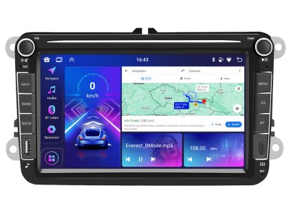 Bmode autorádio BW60 s Android 13 pro Škoda, Volkswagen, Seat, CarPlay, AndroidAuto, bluetooth handsfree, DAB a LCD dotykovou obrazovkou evtech.cz