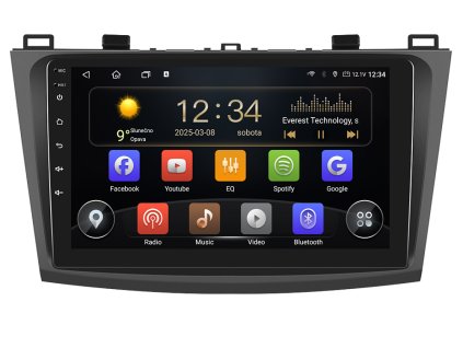 ISUDAR autorádio T72 s Android 13 pro Škoda Mazda 3, CarPlay, AndroidAuto a dotykovou obrazovkou evtech.cz