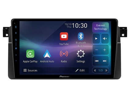 Pioneer autorádio SPH PF97BT pro BMW E46, CarPlay, AndroidAuto a dotykovou obrazovkou everest technology, evtech.cz