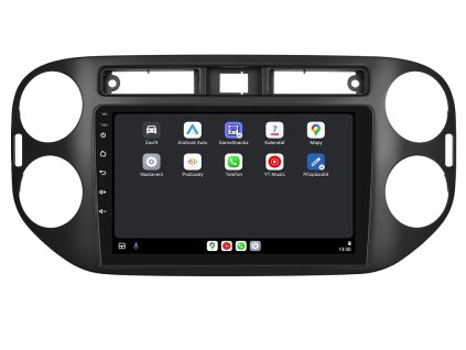 2DIN autorádio s Android pro Volkswagen Tiguan I, Mk 1, (2007–2015) černý, AndroidAuto a dotykovou obrazovkou everest technology evtech.cz