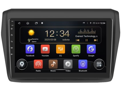 2DIN autorádio T75 s Android pro Suzuki Swift VI 17 20, CarPlay, AndroidAuto a dotykovou obrazovkou evtech.cz