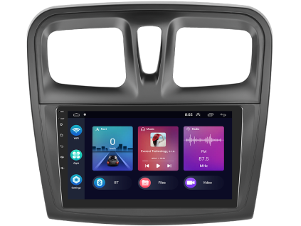 2DIN autorádio s Android pro Dacia Logan 2, Sandero 2, 2012 2019, CarPlay, AndroidAuto s GPS modulem a dotykovou obrazovkou evtech.cz