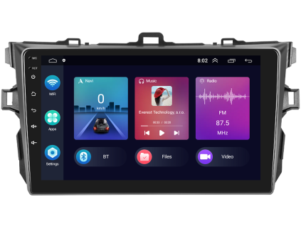 2DIN autorádio s Android pro Toyota Corolla X 2006 2012, CarPlay, AndroidAuto s GPS modulem a dotykovou obrazovkou evtech.cz