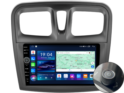 Everest EVE autorádio s Android pro Dacia Logan 2, Sandero 2, 1, CarPlay, AndroidAuto s GPS modulem a dotykovou obrazovkou evtech.cz