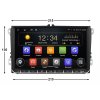 ISUDAR autorádio T72 VW0907 s Android pro Škoda, Volkswagen, Seat, rozměry, CarPlay, AndroidAuto a dotykovou obrazovkou evtech.cz