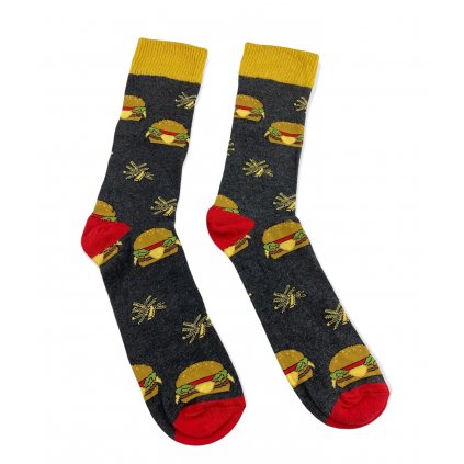 Vysoké ponožky hamburger velikost 43 - 46