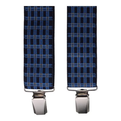 Kšandy pánské, modro-černé káro MB2031