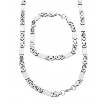 Pánský náhrdelník s náramkem z chirurgické oceli KA382  + dárkové balení