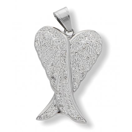 Přívěsek andělské křídlo DUO chirurgická ocel 3,5 x 2,2 cm  + dárkové balení