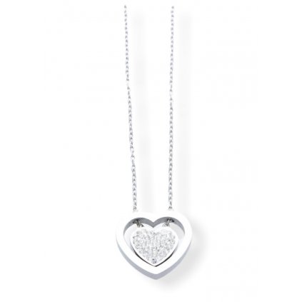 Srdce s řetízkem z chirurgické oceli  + dárkové balení