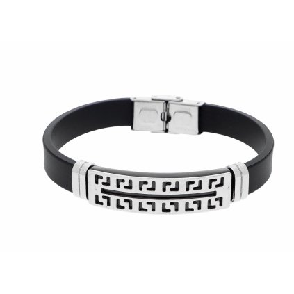 Kaučukový náramek s chirurgickou ocelí