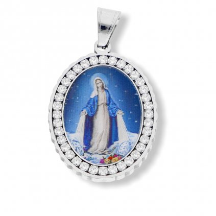 Přívěsek Madonka s krystalky KTH654  + dárkové balení