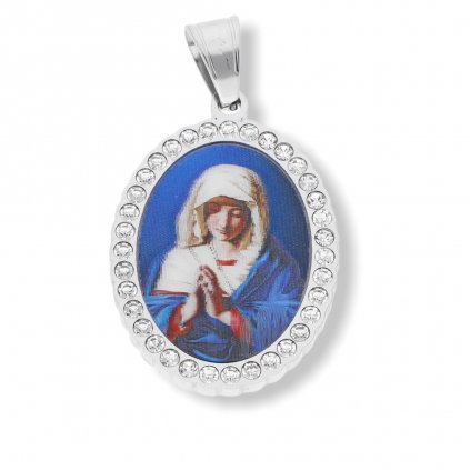 Přívěsek Madonka s krystalky  + dárkové balení