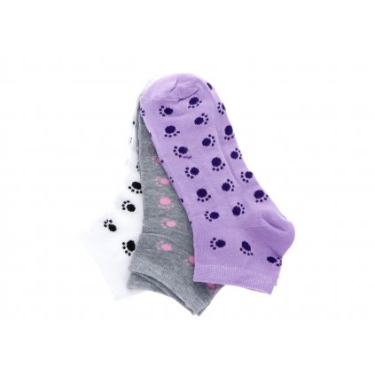 Kotníkové ponožky 3 pack různé barvy 39-42