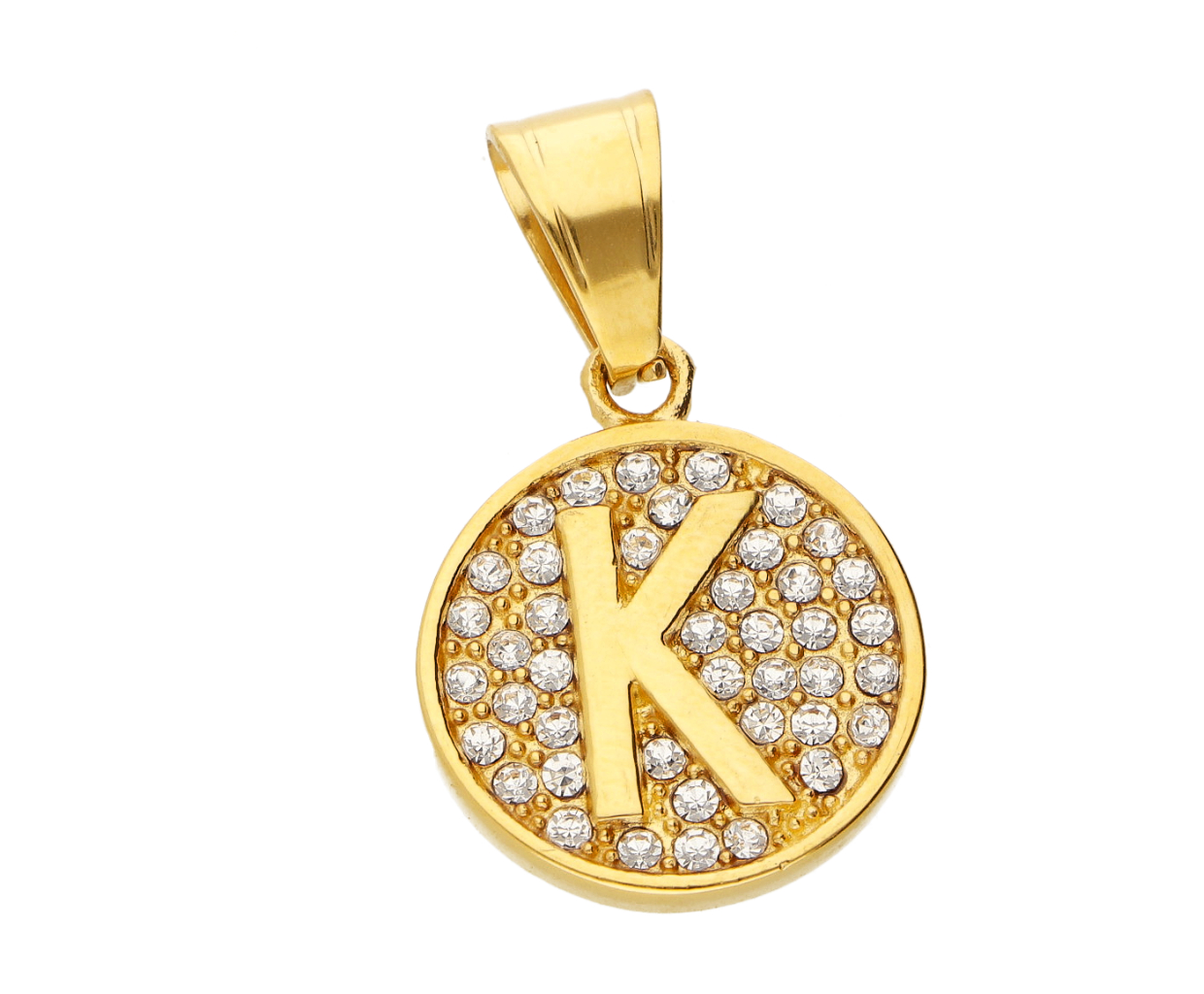 Ewena Přívěsek písmenko s kamínky Gold abeceda: K + dárkové balení
