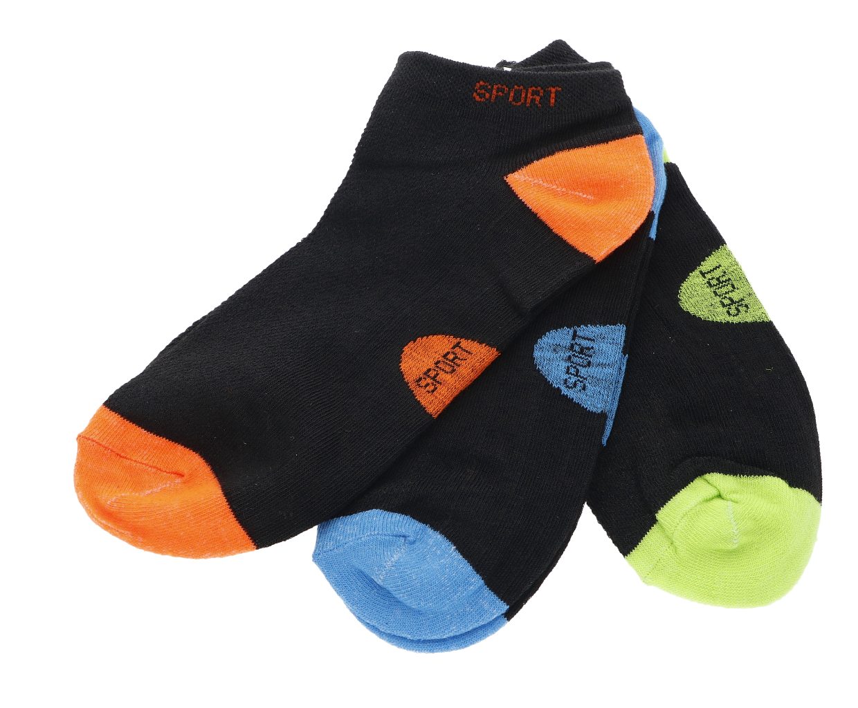 PESAIL Kotníkové ponožky 3 pack různé barvy 35-38 Sport