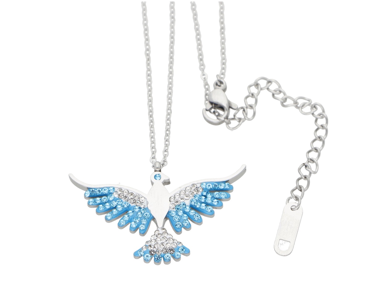 Ewena Dámský náhrdelník holubice modrá + dárkové balení