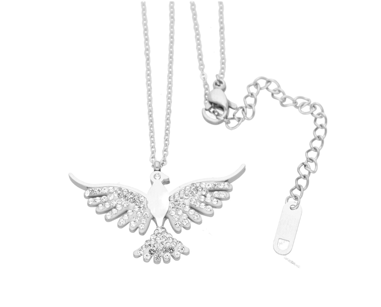 Ewena Dámský náhrdelník holubice bílá + dárkové balení