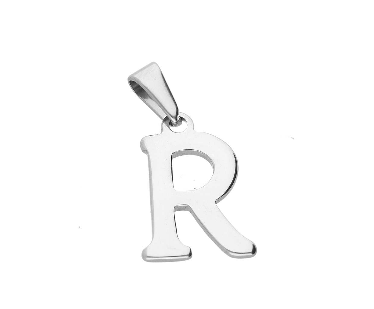 Ewena Přívěsek PÍSMENO z chirurgické oceli abeceda: R + dárkové balení