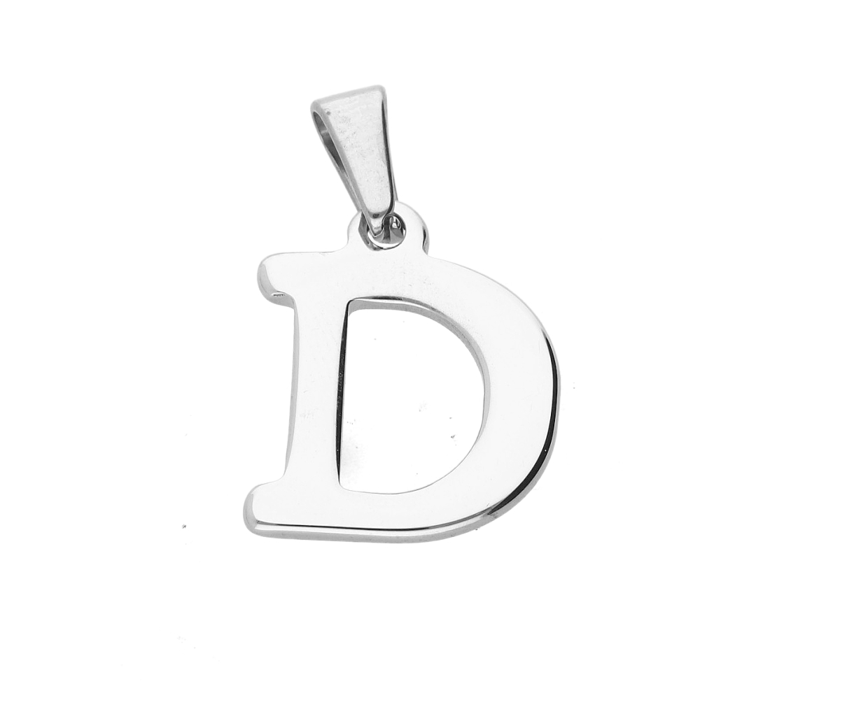 Ewena Přívěsek PÍSMENO z chirurgické oceli abeceda: D + dárkové balení