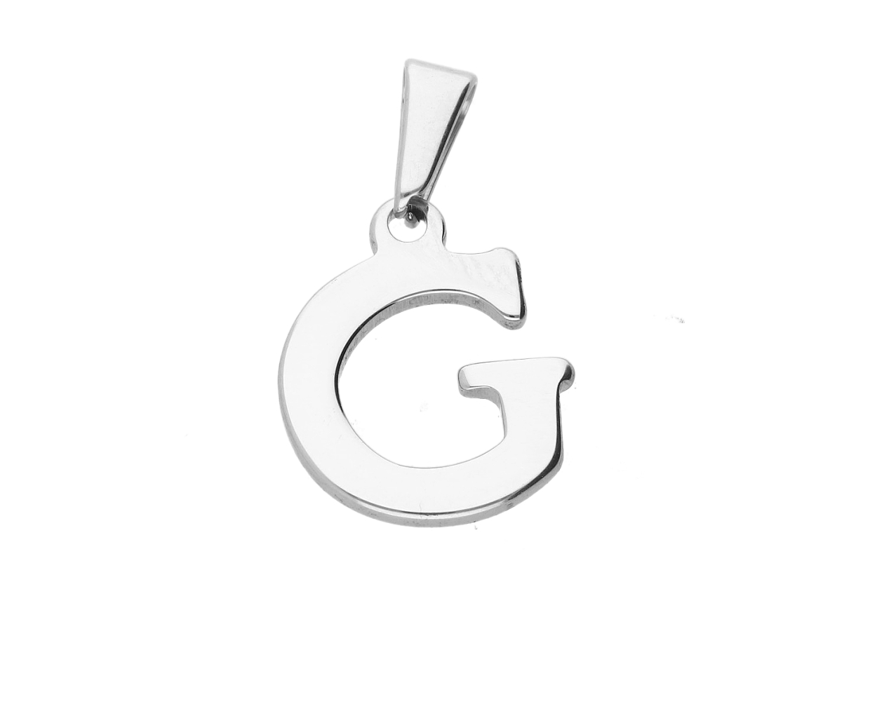 Ewena Přívěsek PÍSMENO z chirurgické oceli abeceda: G + dárkové balení