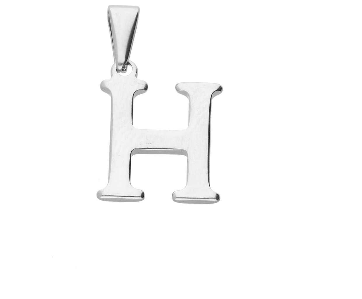 Ewena Přívěsek PÍSMENO z chirurgické oceli abeceda: H + dárkové balení
