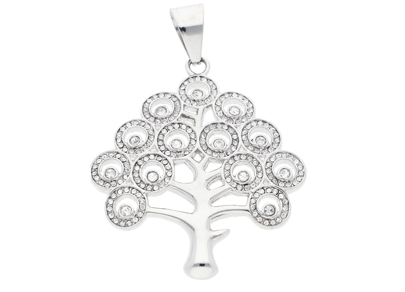 Ewena Řetízek s přívěskem strom života s krystaly ST994 + dárkové balení