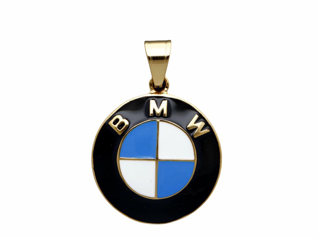 Ewena Ocelový přívěsek BMW Gold GL453 + dárkové balení