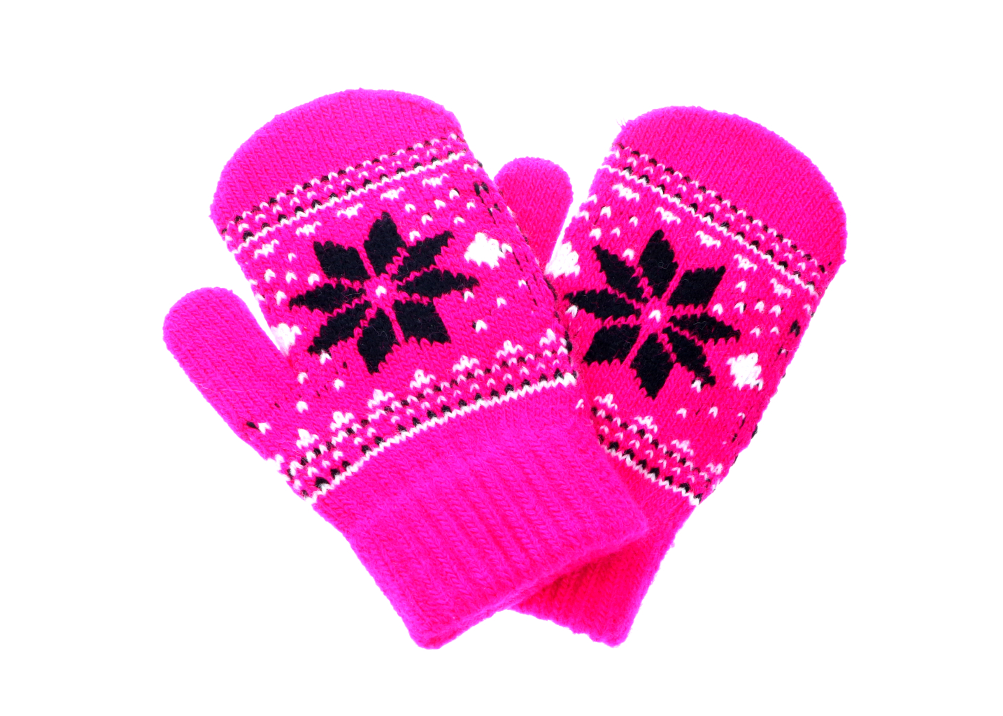 Ewena Dětské teplé palečkové rukavice s motivem - různé barvy Barva: Růžová ostrá