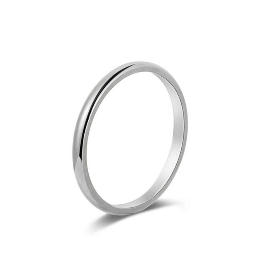 Ewena Snubní prsten z chirurgické oceli stříbrný Velikost v mm: 17,2 + dárkové balení