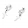 Náušnice z oceli s křížkem 10x15 mm