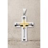 Ocelový přívěsek kříž z chirurgické oceli KHB313  + dárkové balení