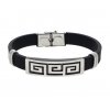 Náramek ocel/kaučuk s řeckým klíčem  + dárkové balení