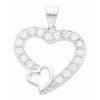 Přívěsek srdce z chirurgické oceli s kamínky  + dárkové balení