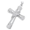 Ocelový kříž ve stříbrne barvě se zirkony  + dárkové balení