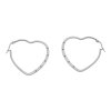 Náušnice ocelové srdce 3 x 3,3 cm  + dárkové balení