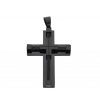 Přívěsek ocelový křížek černý  + dárkové balení